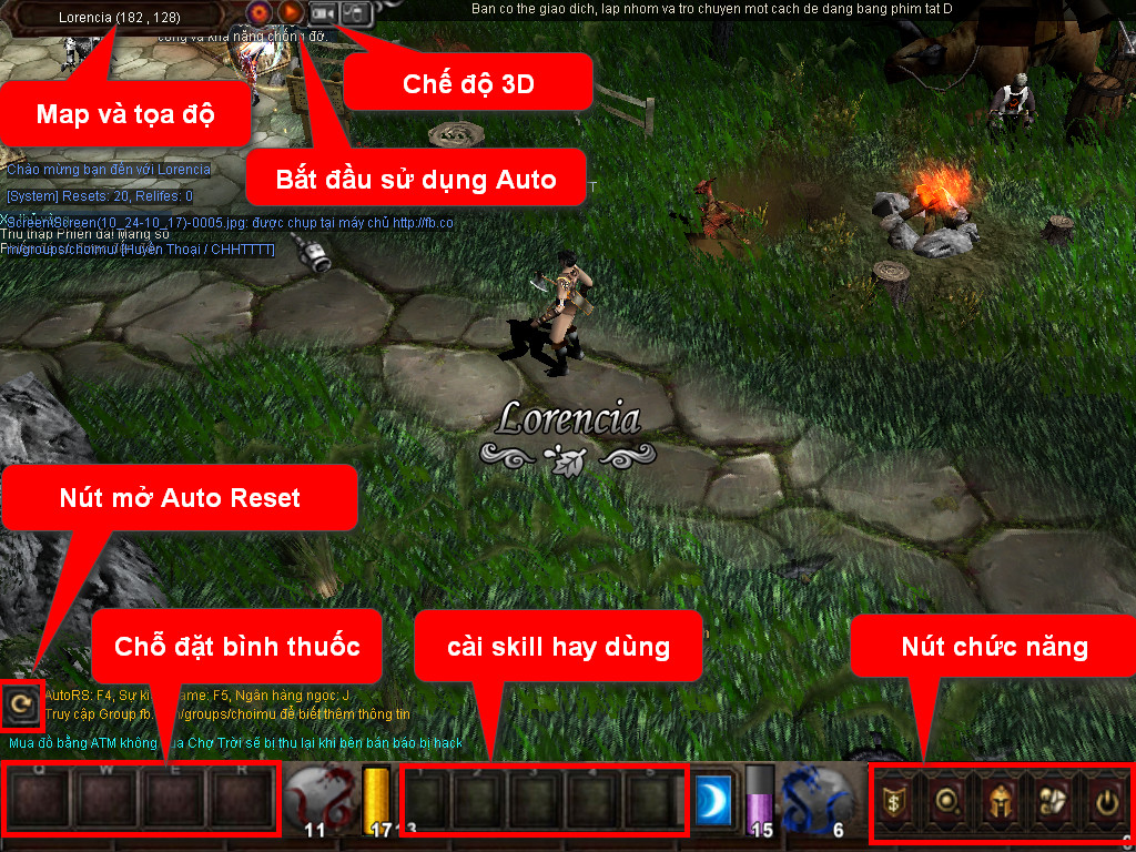 Chức năng chính của Game MU Hiệp Khách